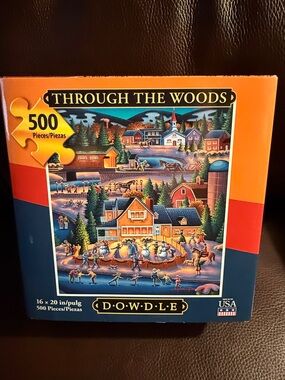 Dowdle Through The Woods 500-Piece Jigsaw Puzzle - Orange/Blue.